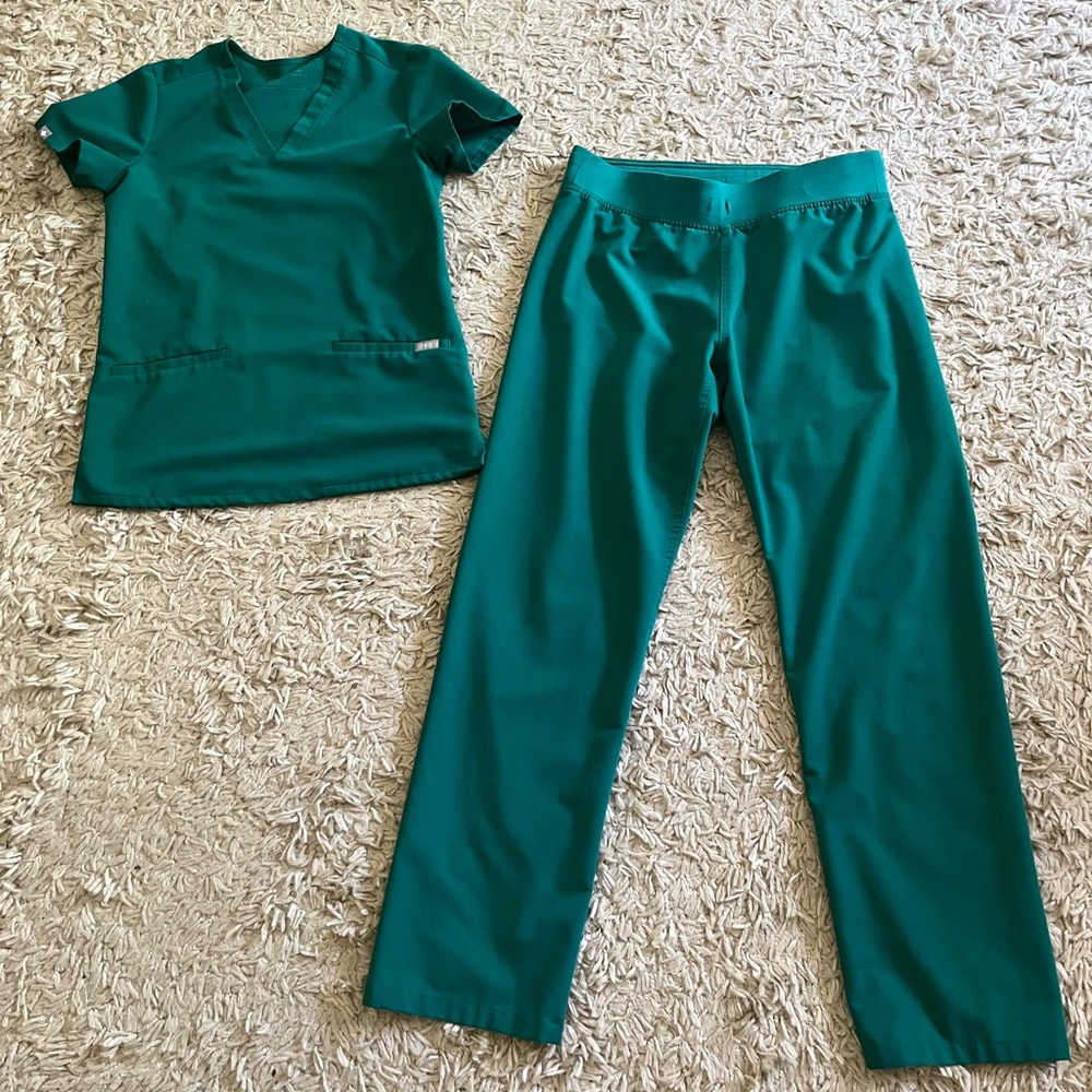 FIGS scrubs, Hunter Green, womens